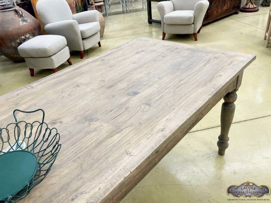 Table made with antique wood